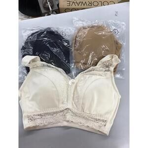 Rhonda shear pin up bras 3 pack size large new from HSN